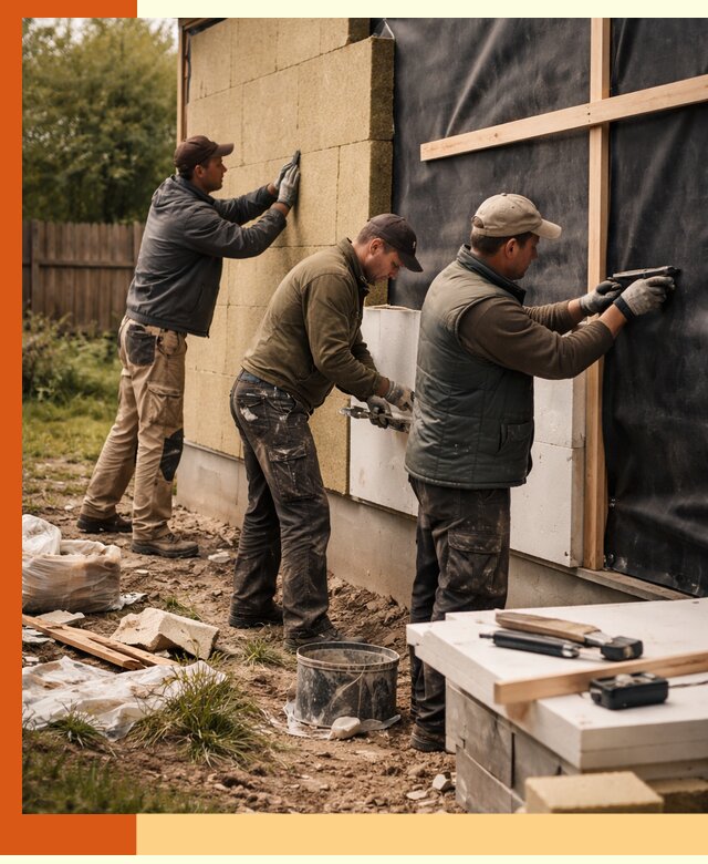 Утепление дачного дома под ключ в Новокуйбышевске