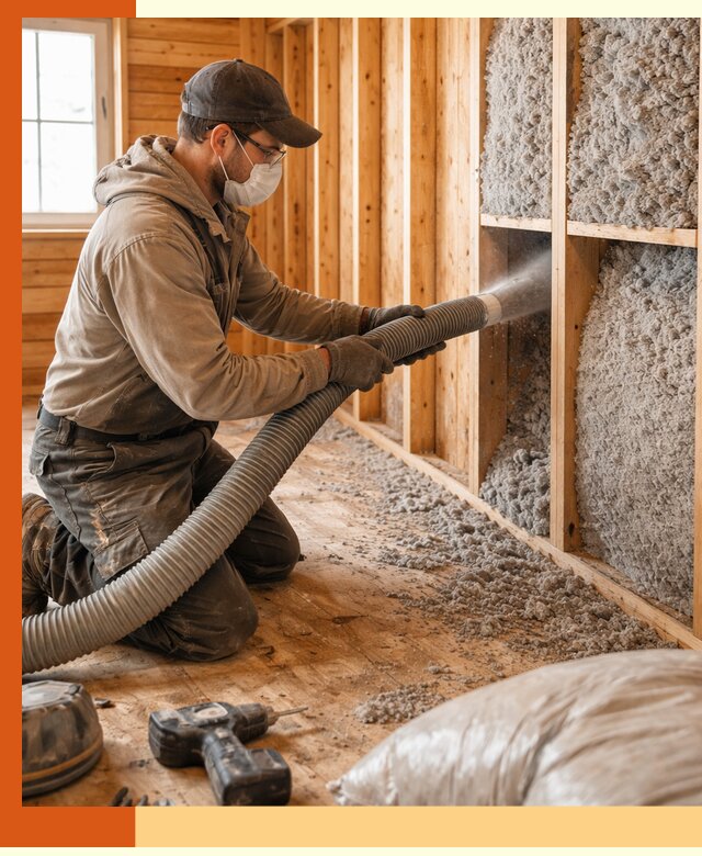 Утепление дачного дома эковатой в Новокуйбышевске — быстро и надёжно