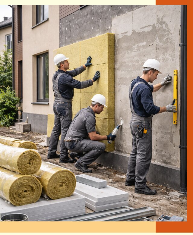 Утепление таунхауса в Новокуйбышевске от 7374 руб/м2 — комплекс под ключ | ТепломастерНвб