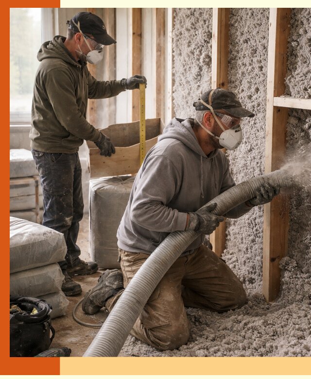 Утепление таунхауса эковатой в Новокуйбышевске для максимально теплых стен