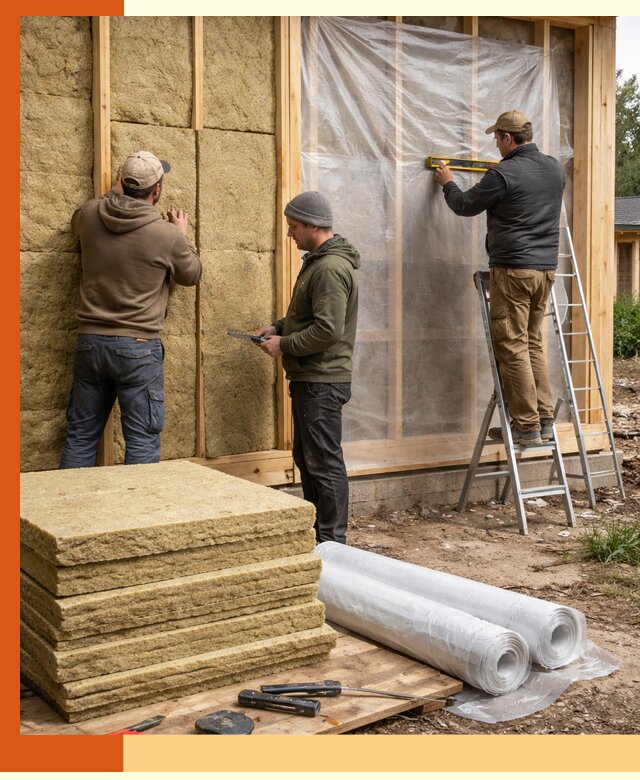 Утепление каркасного дома в Новокуйбышевске под ключ с гарантией качества