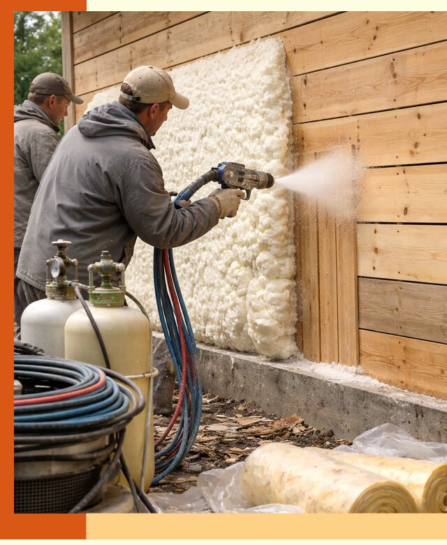 Утепление деревянного дома пенополиуретаном в Новокуйбышевске