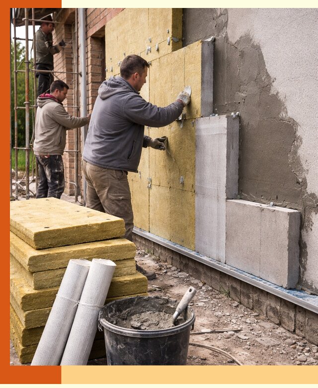 Утепление кирпичного дома под ключ в Новокуйбышевске