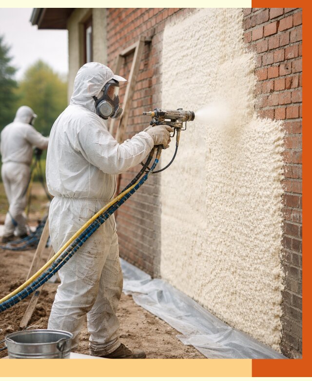 Утепление кирпичного дома ППУ в Новокуйбышевске под ключ от 6657 руб. | ТепломастерНвб