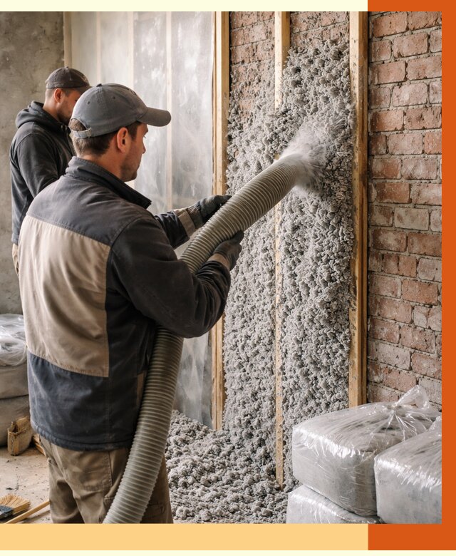 Утепление кирпичного дома эковатой в Новокуйбышевске от 2407 руб./м² | ТепломастерНвб