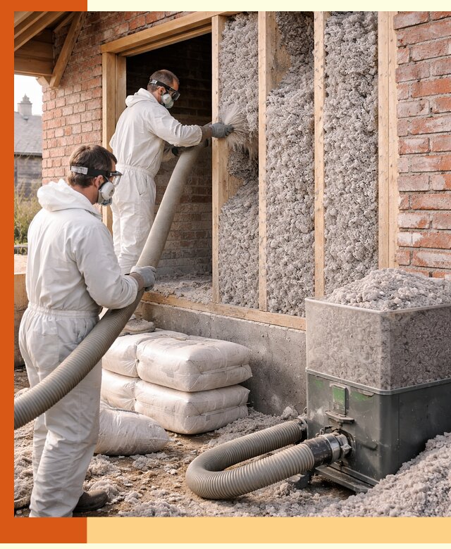 Утепление кирпичного дома эковатой в Новокуйбышевске