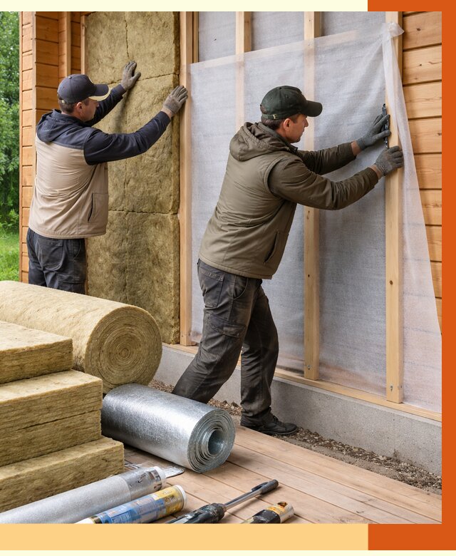 Утепление дома из двойного бруса в Новокуйбышевске от 4916 руб./м² — ТепломастерНвб под ключ