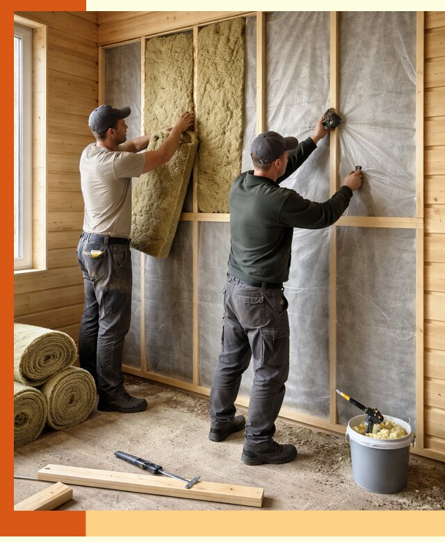 Утепление дома из минибруса в Новокуйбышевске: комплексные теплоизоляционные работы