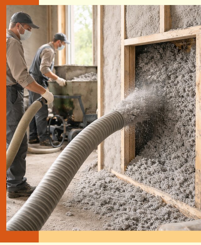 Утепление коттеджа эковатой в Новокуйбышевске с гарантией качества