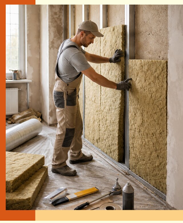 Утепление квартиры в Новокуйбышевске — комплексная теплоизоляция стен и полов