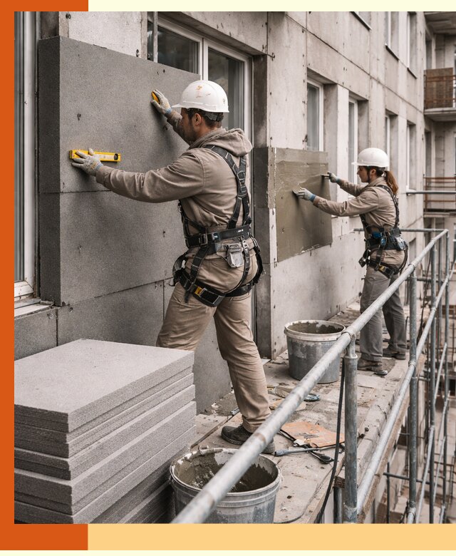 Утепление квартиры снаружи под ключ в Новокуйбышевске