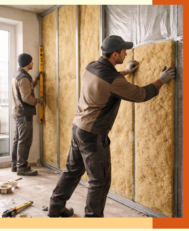 Утепление квартиры изнутри в Новокуйбышевске от 4455 руб. за м2 | Проф. работы ТепломастерНвб