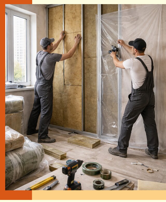 Утепление квартиры изнутри профессионально в Новокуйбышевске