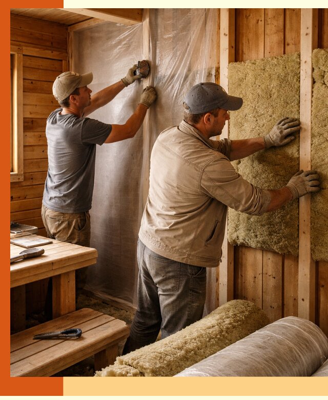 Утепление бани изнутри в Новокуйбышевске качественно и недорого