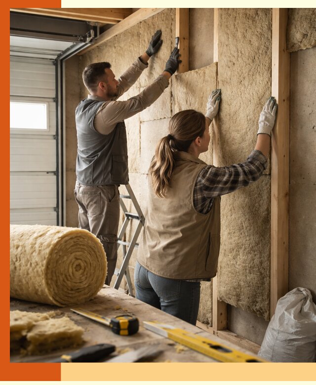 Утепление гаража изнутри в Новокуйбышевске: быстро и надежно