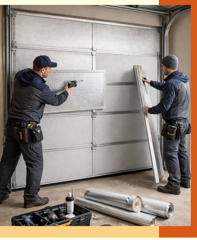 Утепление гаражных ворот в Новокуйбышевске от 8040 руб/м2 — надежно и быстро | ТепломастерНвб