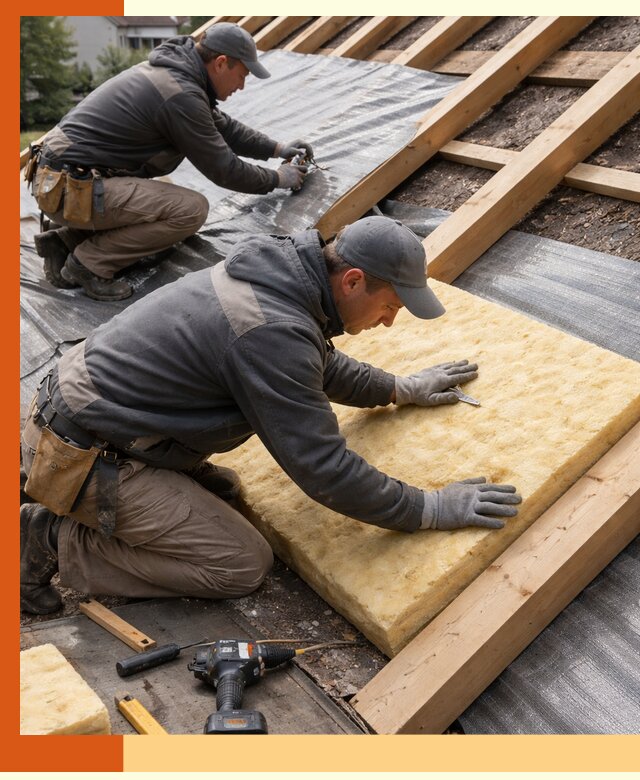 Профессиональное утепление крыши в Новокуйбышевске качественно и надежно