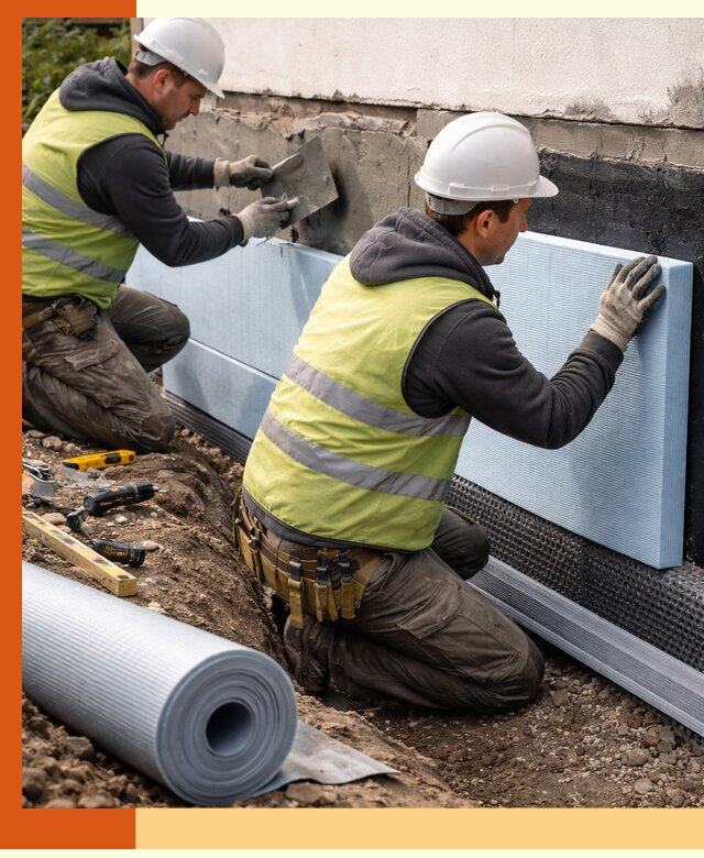 Утепление фундамента снаружи в Новокуйбышевске — профессиональная теплоизоляция