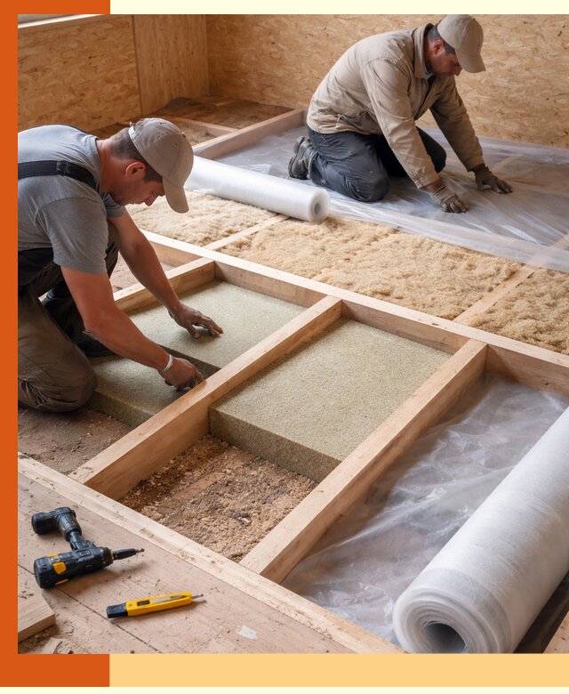 Профессиональное утепление деревянного пола в Новокуйбышевске