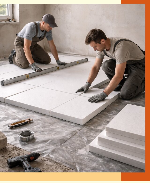 Утепление бетонного пола в Новокуйбышевске от 2561 руб/м2 — монтаж и цена | ТепломастерНвб