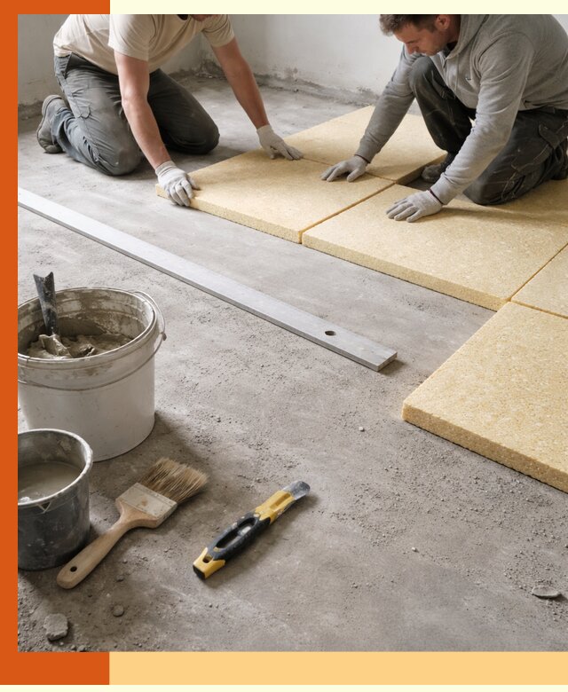 Утепление бетонного пола в Новокуйбышевске профессионально и недорого