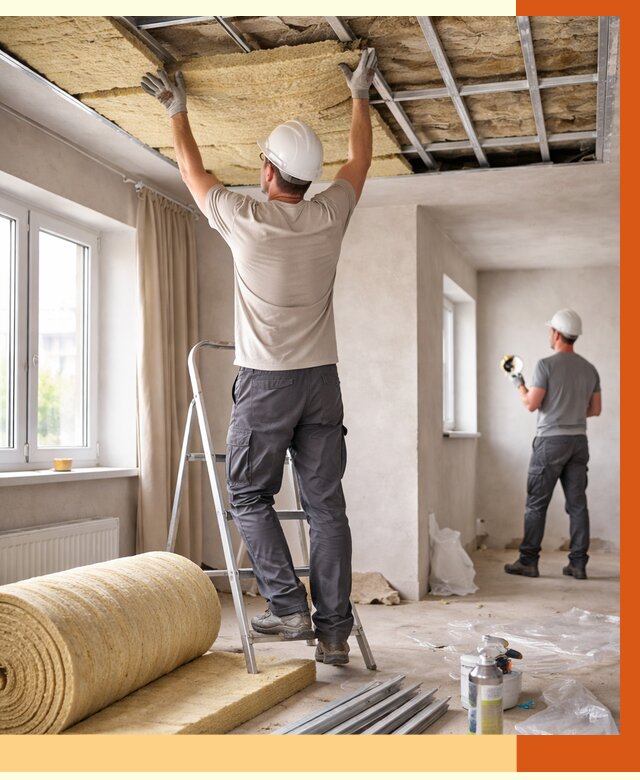 Утепление потолка в частном доме в Новокуйбышевске от 973 руб./м² — работы под ключ | ТепломастерНвб