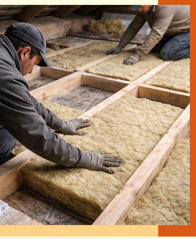 Утепление чердака минватой в Новокуйбышевске от 3585 руб/м2 под ключ | ТепломастерНвб