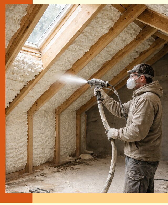 Утепление мансарды ППУ в Новокуйбышевске быстро и надежно