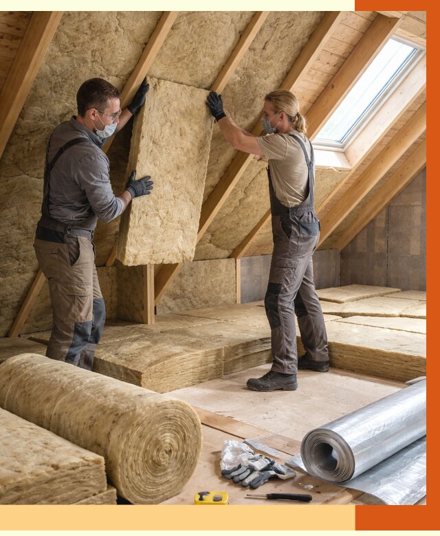 Утепление мансарды минватой в Новокуйбышевске от 4302 руб./м2 — монтаж и пароизоляция | ТепломастерНвб