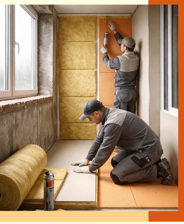 Утепление лоджии под ключ в Новокуйбышевске от 6657 руб/м2 — комплексное решение | ТепломастерНвб