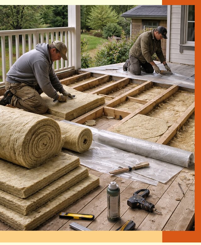 Утепление террасы в Новокуйбышевске от 4302 руб./м2 — утеплить террасу под ключ | ТепломастерНвб