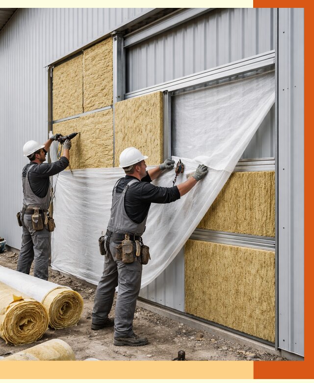 Утепление металлического склада в Новокуйбышевске от 4609 руб/м2 — комплексное утепление под ключ | ТепломастерНвб