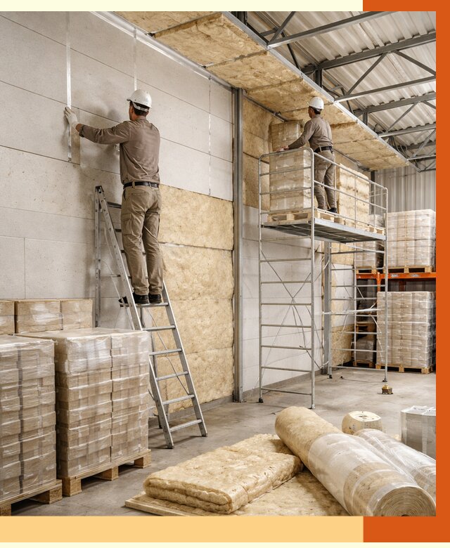 Утепление склада готовой продукции в Новокуйбышевске от 1997 руб./м2 — комплексно | ТепломастерНвб