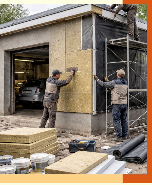 Утепление автосервиса в Новокуйбышевске ппу, пеноизоляция, от 14851 руб/м2 — ТепломастерНвб