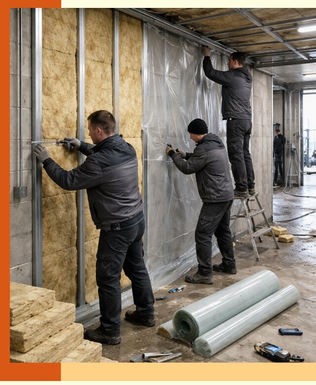 Профессиональное утепление автомойки в Новокуйбышевске для любого типа помещений