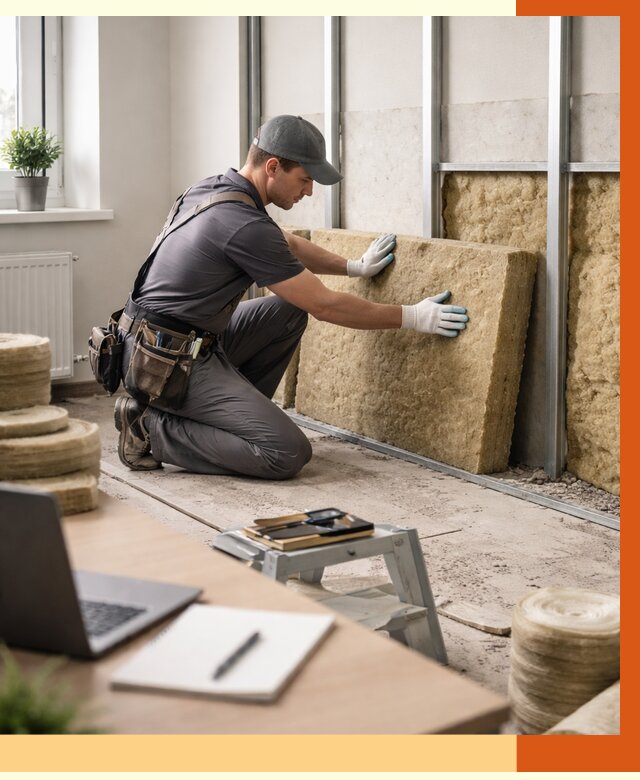 Утепление офиса в Новокуйбышевске от 4609 руб/м2 — комплексное утепление офиса под ключ | ТепломастерНвб