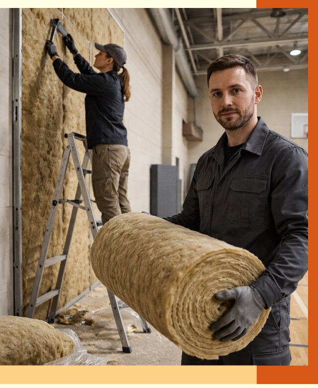 Утепление спортзала в Новокуйбышевске от 7682 руб/м2 — комплексное утепление под ключ | ТепломастерНвб