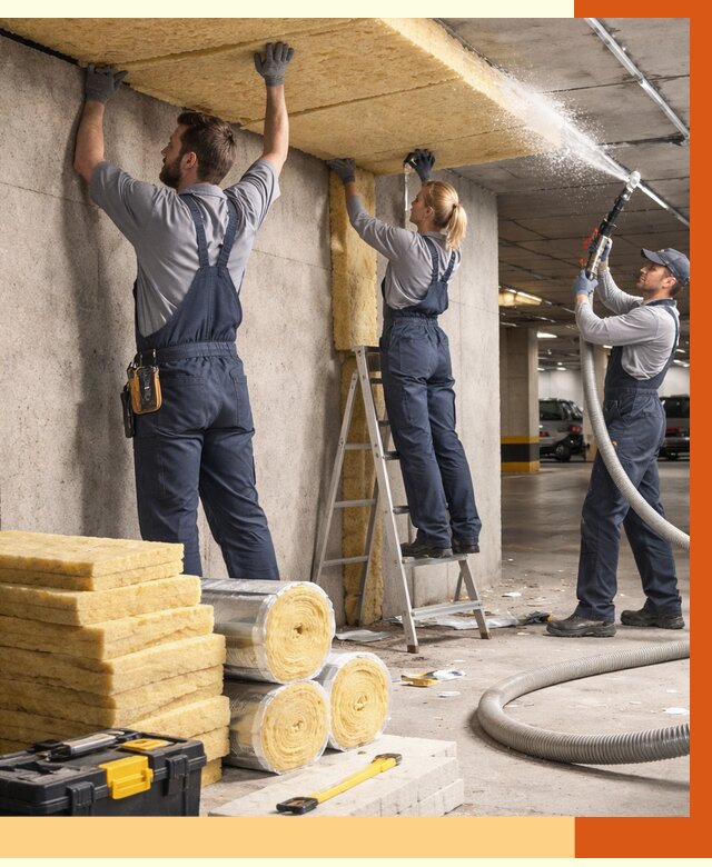 Утепление паркинга в Новокуйбышевске от 6965 руб./м2 — работы под ключ | ТепломастерНвб