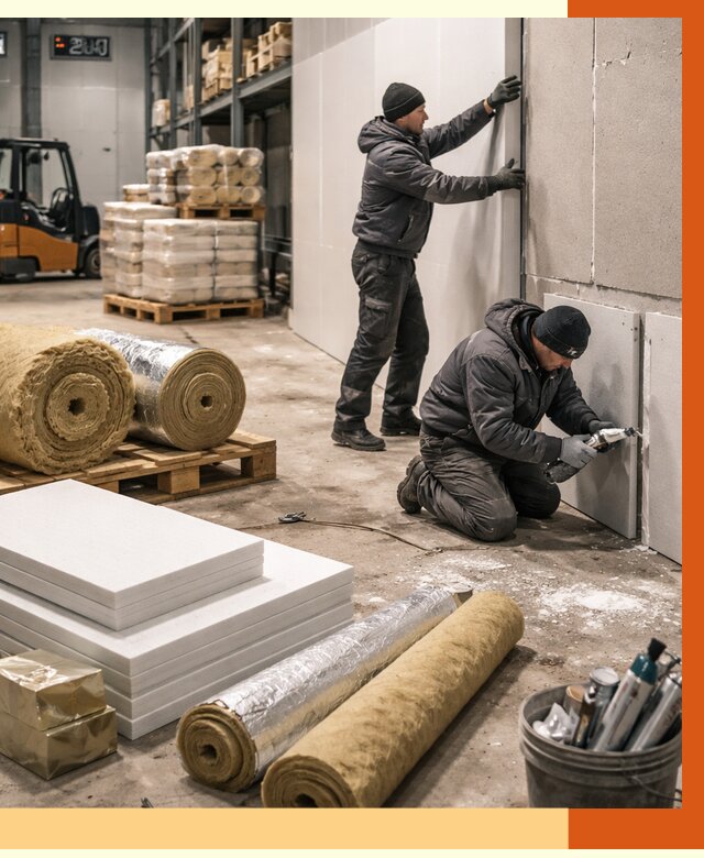 Утепление холодного склада в Новокуйбышевске от 8706 руб/м2 — комплексное под ключ | ТепломастерНвб