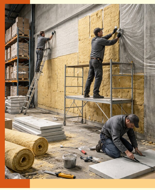 Утепление холодного склада под ключ в Новокуйбышевске