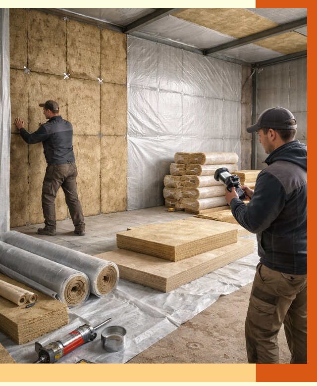 Утепление теплого склада в Новокуйбышевске под ключ от 11778 руб/м² | ТепломастерНвб