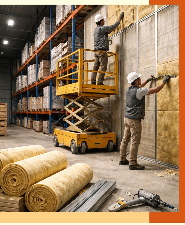 Утепление торгового склада в Новокуйбышевске от 3277 руб/м2 — комплексно и под ключ | ТепломастерНвб