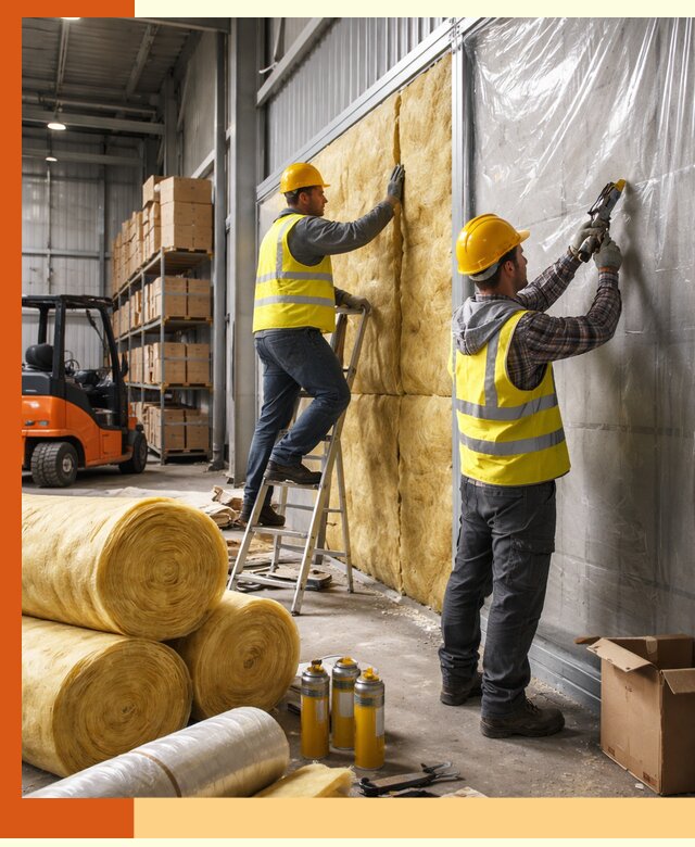 Утепление склада с техникой в Новокуйбышевске под ключ