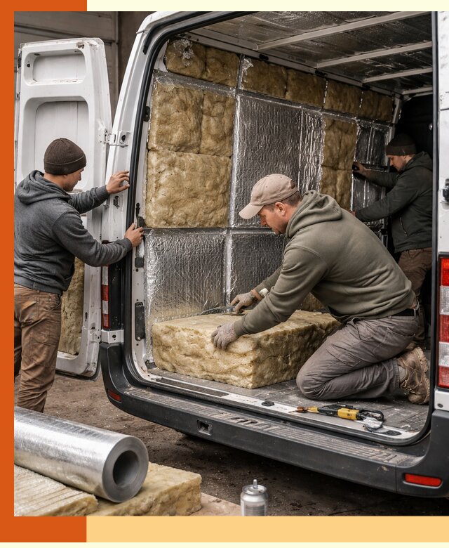 Утепление фургона в Новокуйбышевске: профессиональная теплоизоляция и шумоизоляция