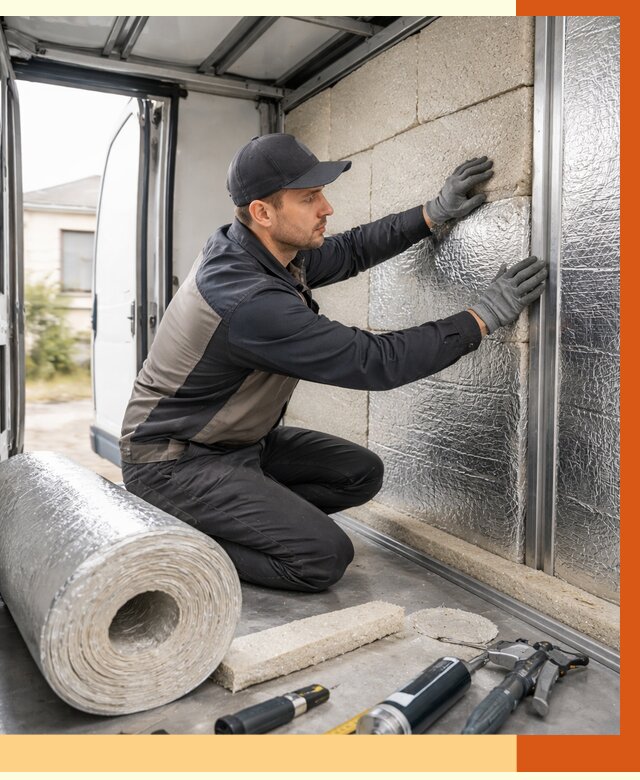 Утепление фургона рефрижератора в Новокуйбышевске от 12803 руб./м² под ключ | ТепломастерНвб