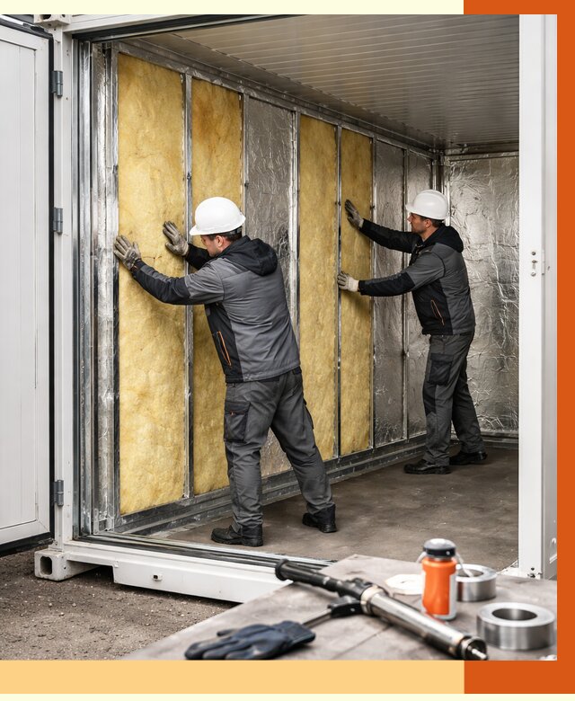 Утепление рефрижераторного контейнера в Новокуйбышевске от 46089 руб./м² | ТепломастерНвб