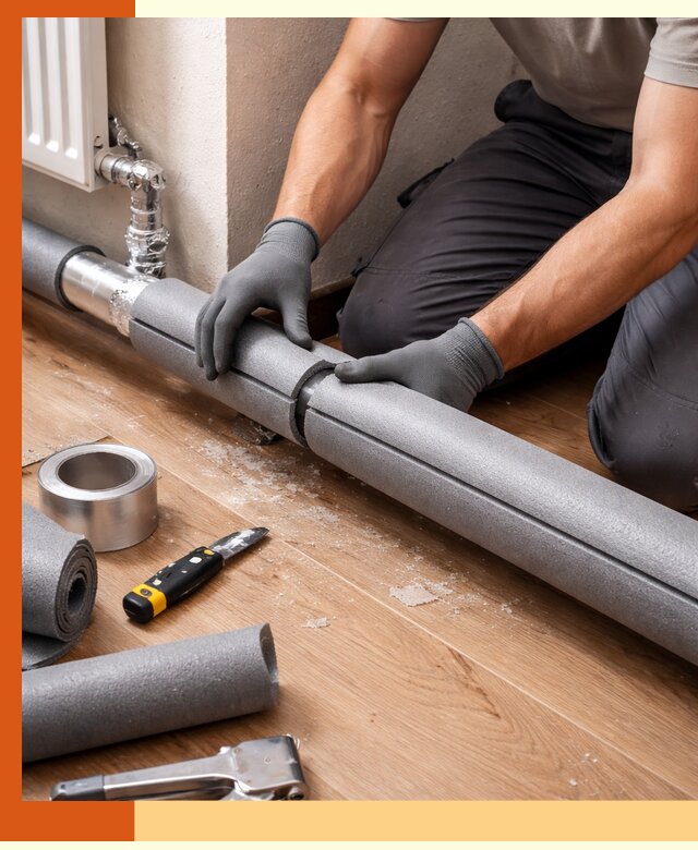 Утепление труб отопления в Новокуйбышевске: теплоизоляция и защита сети