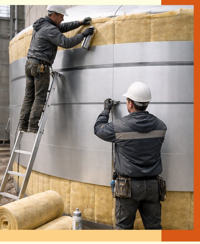 Утепление цистерны в Новокуйбышевске пенополиуретаном от 14851 руб. под ключ | ТепломастерНвб