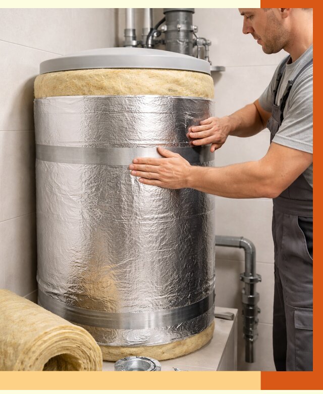 Утепление бойлера в Новокуйбышевске от 4609 руб. под ключ | Утепление ППУ | ТепломастерНвб