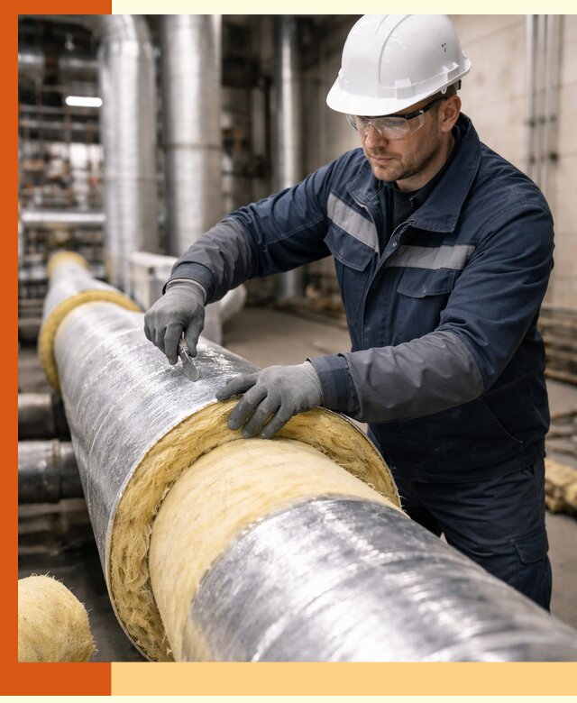 Утепление технологического оборудования и заводских установок в Новокуйбышевске